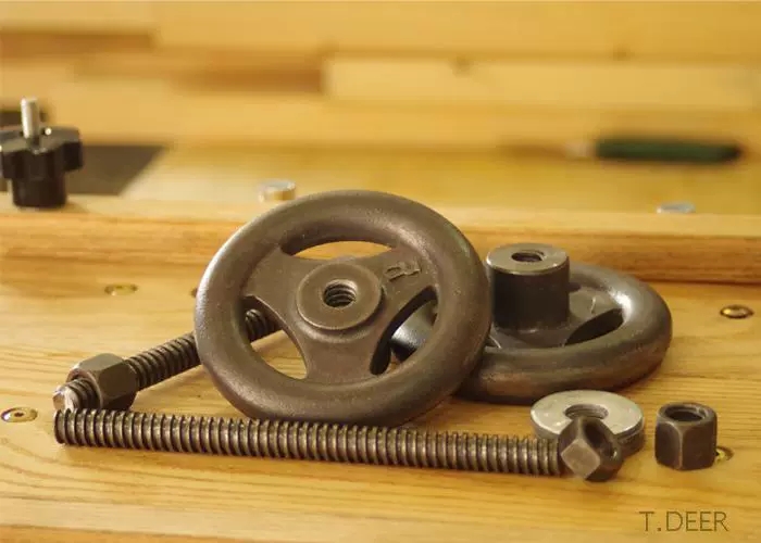 Woodworking Vise For Workbench - 木工作業台,デュアルホイールキャスト,鉄製ホイールセットハードウェア