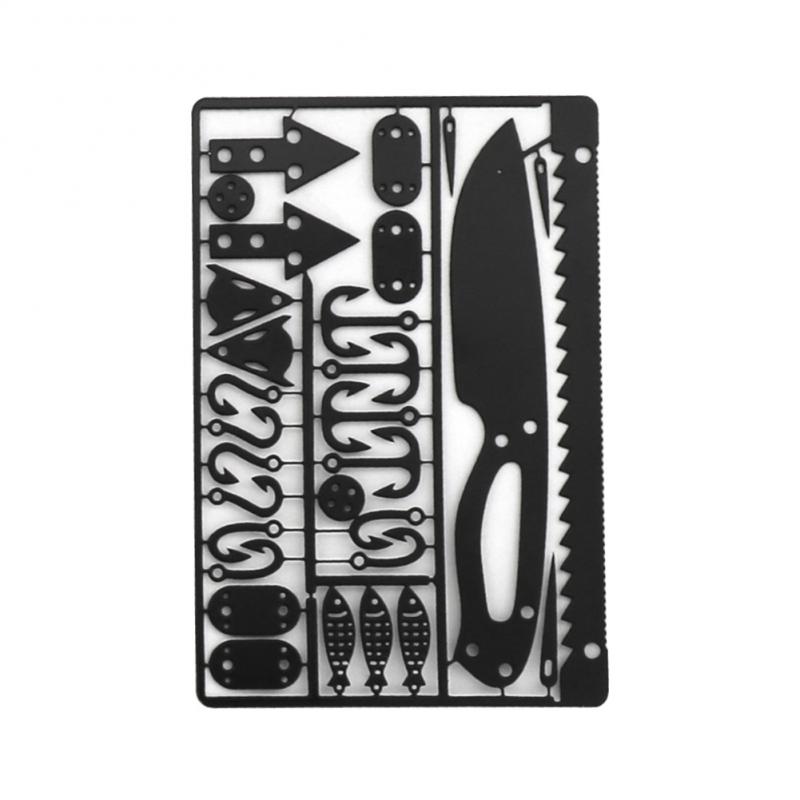 Card Scraper Steel - 多目的ステンレス鋼の屋外ツールカード,トラップ,ボタン,魚の刃,フォーク,ナイフ,ブレード,キャンプ,緊急工具