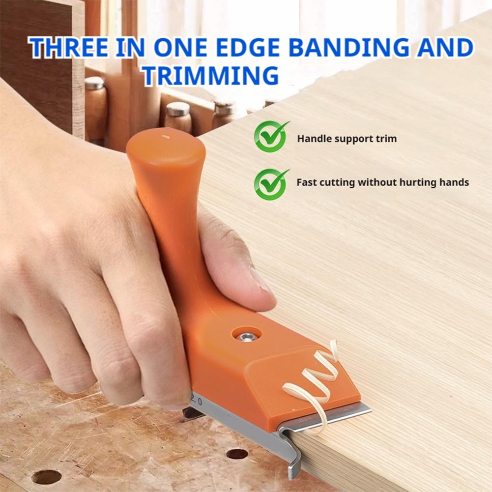 Woodworking Glue Applicator - 直角/円弧兼用トリミングナイフ 木工用3-in-1 エッジバリ取りスクレーパー 精密木板ミニ面取り工具