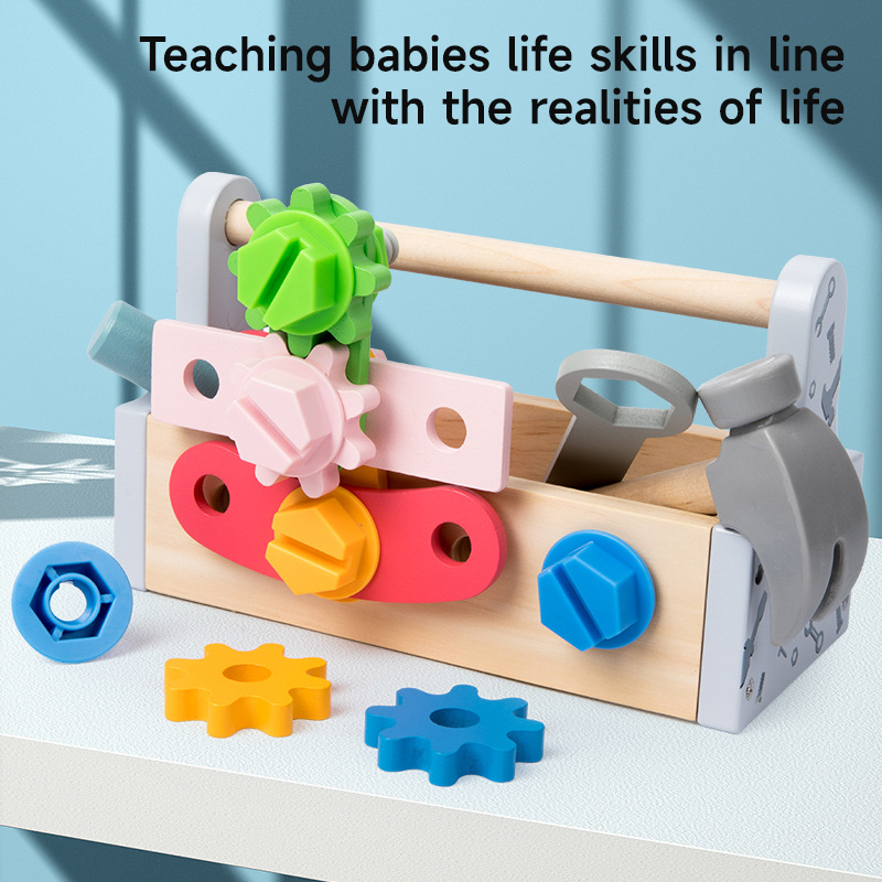 Woodworking Kits For Kids - 子供用ツールボックス木製おもちゃDIYネジ修理キットおもちゃごっこ遊びセットナット分解ネジ組み立てツール教育玩具ギフト