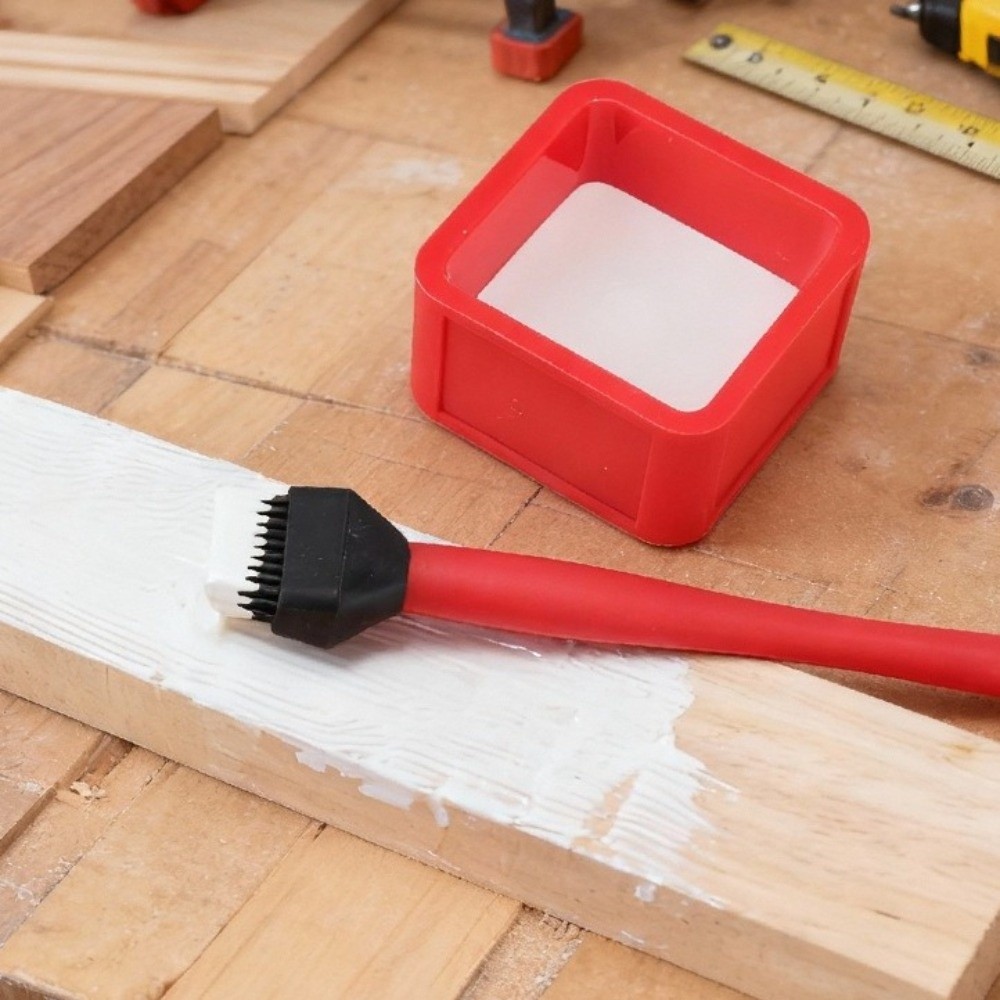 Woodworking Glue Applicator - 密閉可能な蓋付きシリコン接着剤ブラシ、お手入れ簡単、木工用接着剤アプリケーター、多目的接着剤収納ボックス、接着プロジェクト用
