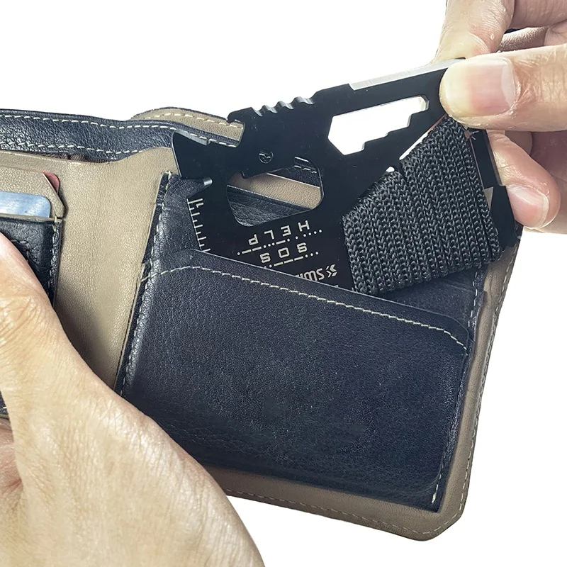 Card Scraper Steel - ステンレス鋼緊急ツール EDC クレジットカードポケット狩猟ナイフアウトドアスポーツキャンプハイキング SOS サバイバルレスキューマルチツール