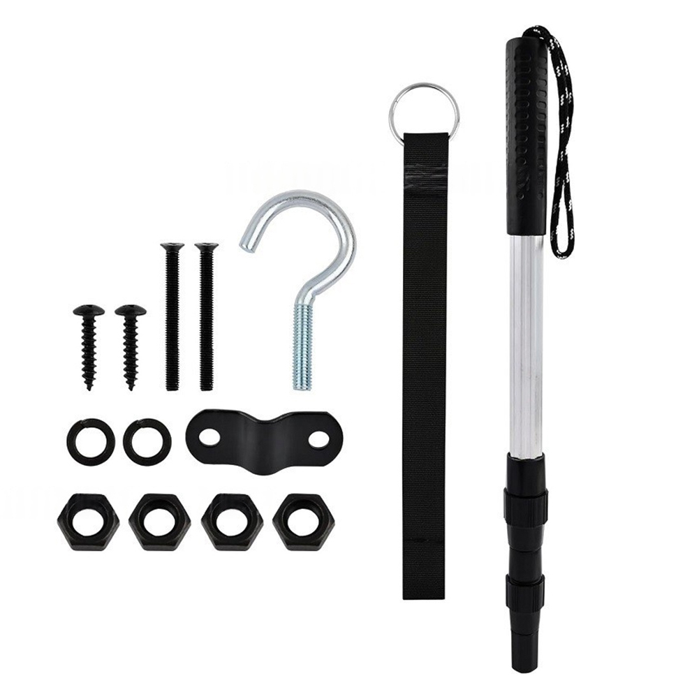 Woodworking Lofts - 伸縮式屋根裏階段プルダウンフックロッドキットアルミ合金延長ポール、ロフトガレージドアオープナーシステムハードウェア用