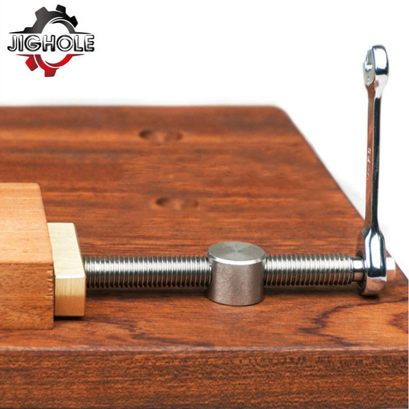 Woodworking Vise For Workbench - 木工デスクトップクリップ高速固定クリップクランプ真鍮治具万力 19 ミリメートル/20 ミリメートル穴木工ベンチ建具大工ツール