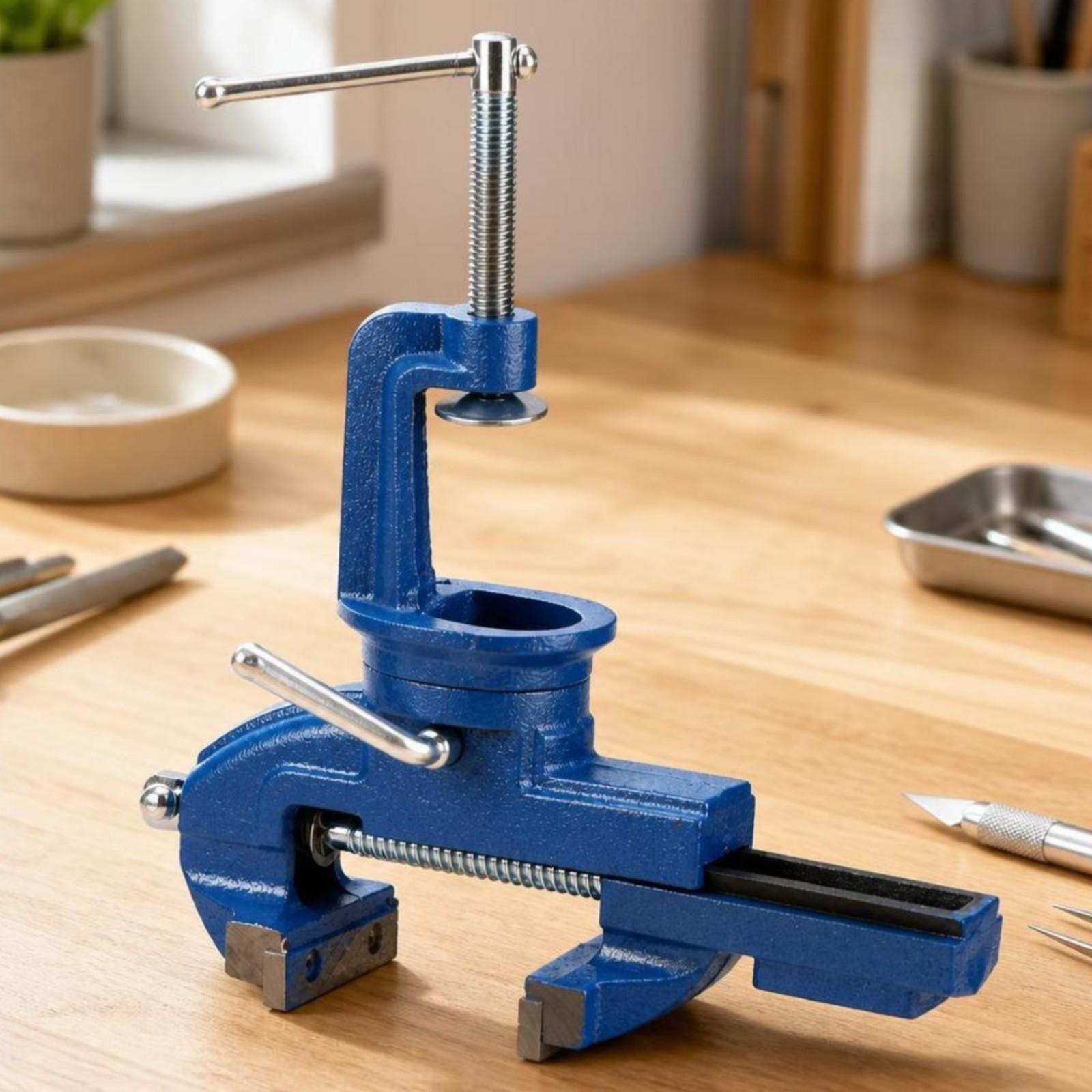 Woodworking Vise For Workbench - スイベルベース付きベンチバイス、スイベルベース付き鋳鉄バイス、コンパクト360ツール ° DIY愛好家、作業台、木工用
