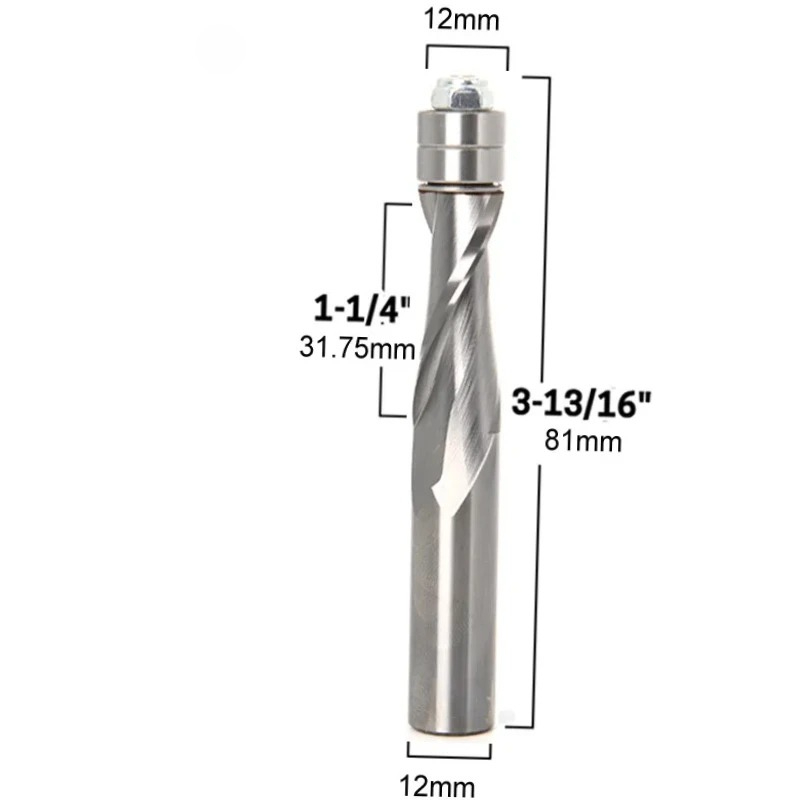 1/2インチ 12mm シャンク フラッシュトリム 超硬ソリ - Router Bits For Woodworking のレビューと価格
