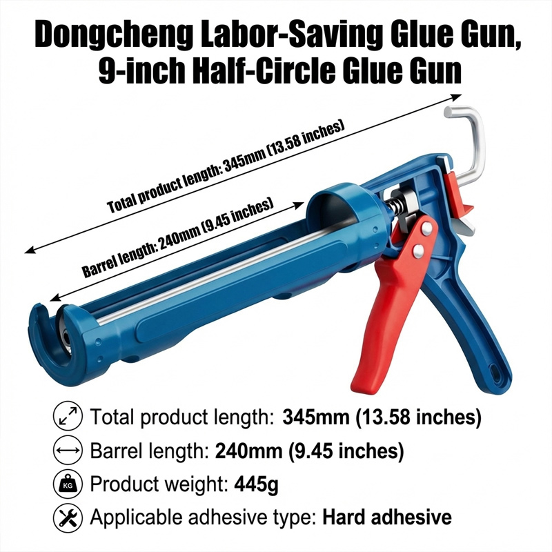 9インチ360 °   回転式多機能手動コーキングガン シリ - Woodworking Glue Applicator のレビューと価格