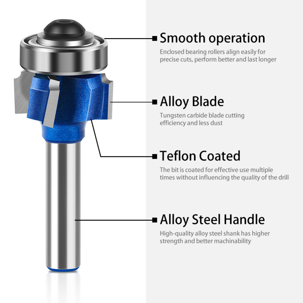 ラウンドオーバールータービットセット 1/4インチシャンク  - Router Bits For Woodworking のレビューと価格