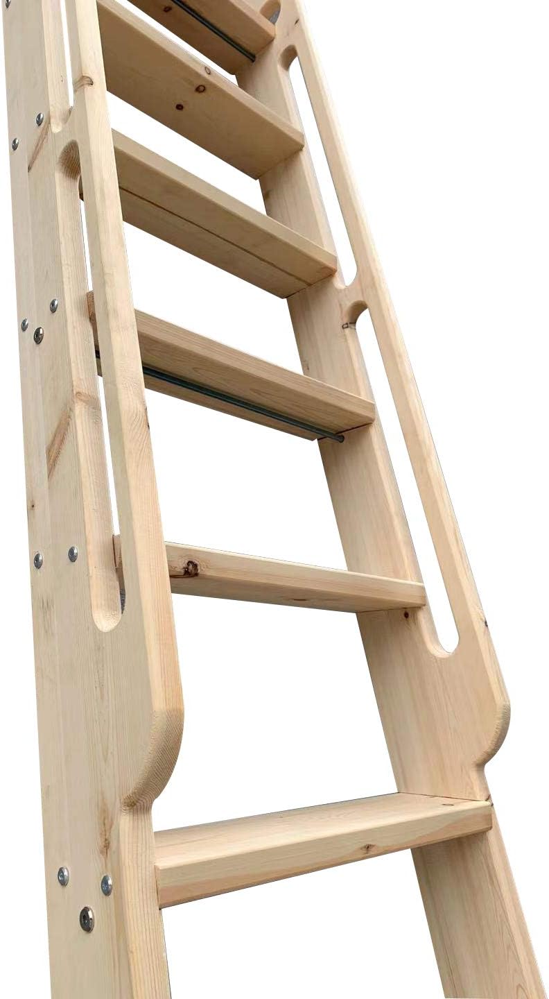 87インチ/96インチ未完成ローリングライブラリステップラダ - Woodworking Lofts のレビューと価格