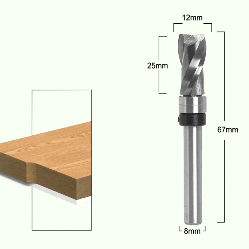 超高性能ビットトップベアリングスパイラルルータービット 12 - Router Bits For Woodworking のレビューと価格