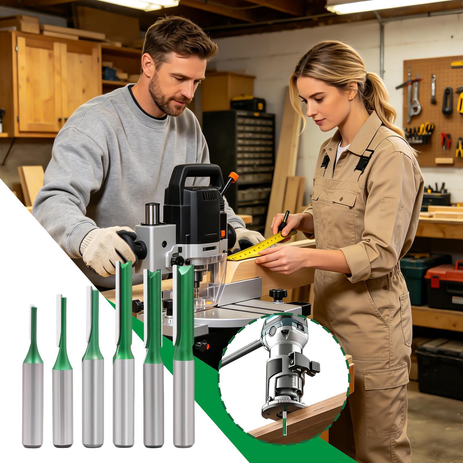 ストレートルータービットセット 0.3 インチシャンク径彫刻 - Router Bits For Woodworking のレビューと価格