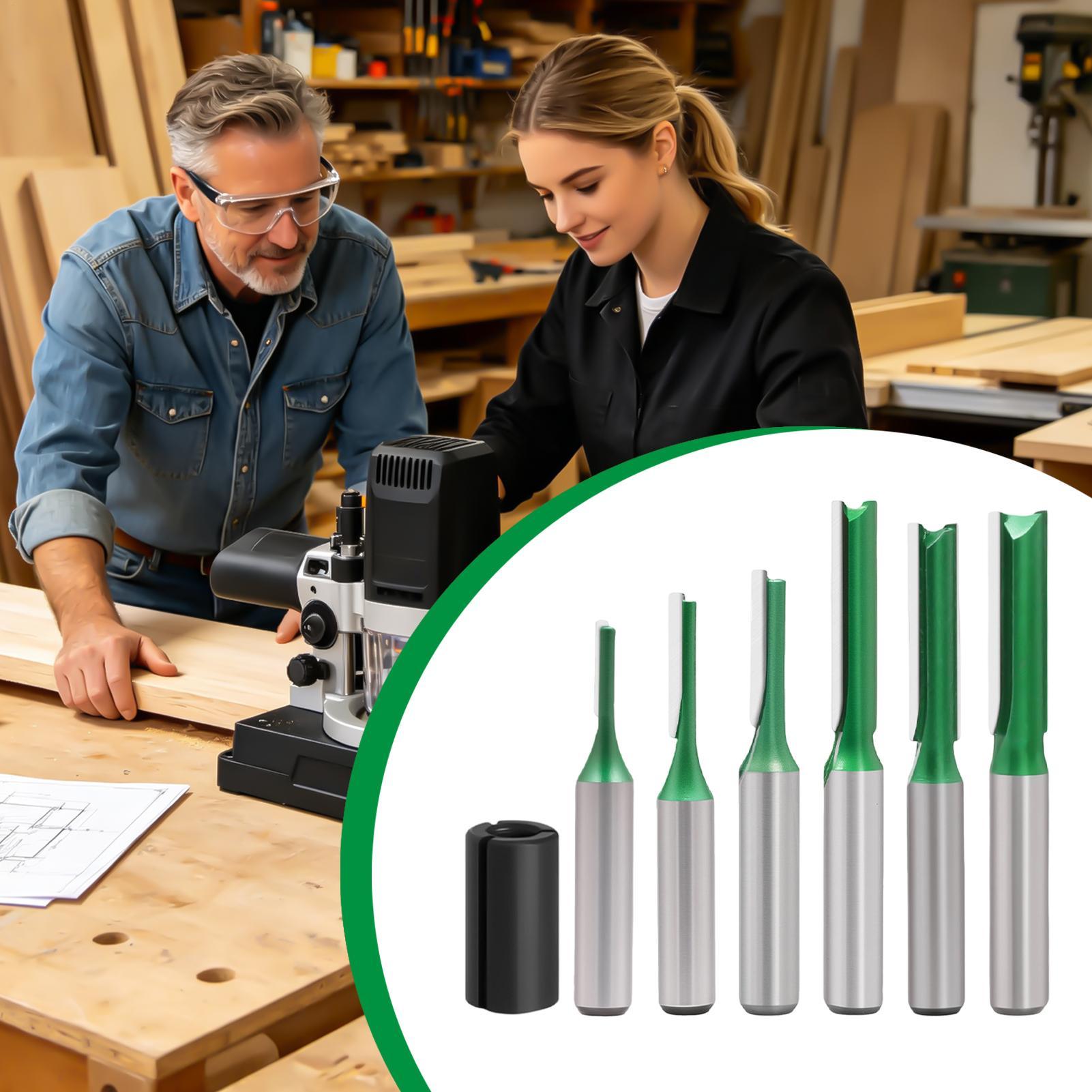 ストレートルータービットセット 0.3 インチシャンク径彫刻 - Router Bits For Woodworking のレビューと価格
