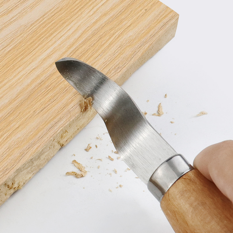 ステンレス鋼彫刻ナイフ ブナ材ハンドル 曲線ストレートナイフ - Woodworking Knife のレビューと価格