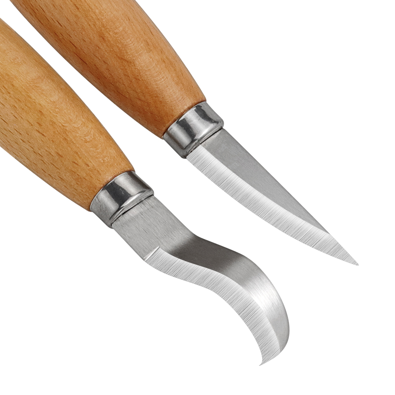 ステンレス鋼彫刻ナイフ ブナ材ハンドル 曲線ストレートナイフ - Woodworking Knife のレビューと価格
