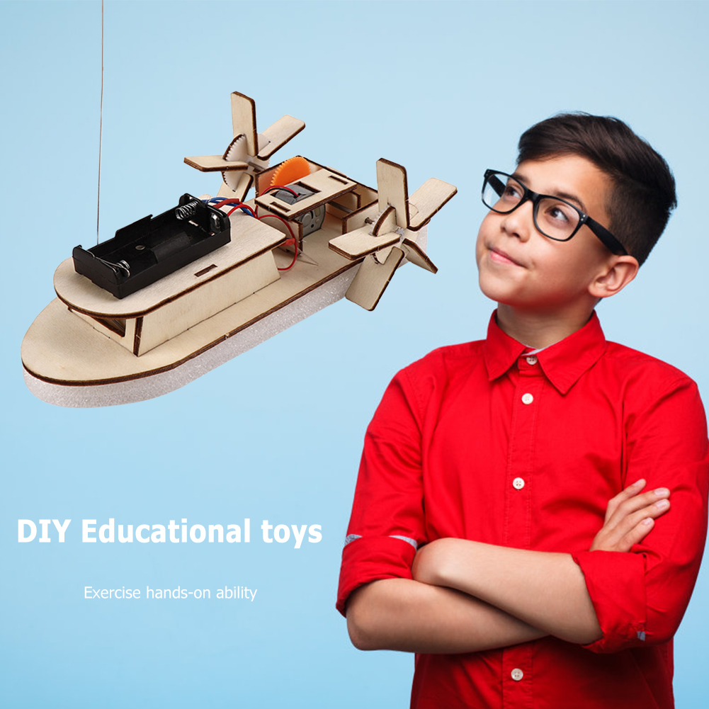 DIY ボートモデル科学おもちゃ子供 STEM 電気教育教育 - Woodworking Kits For Kids のレビューと価格