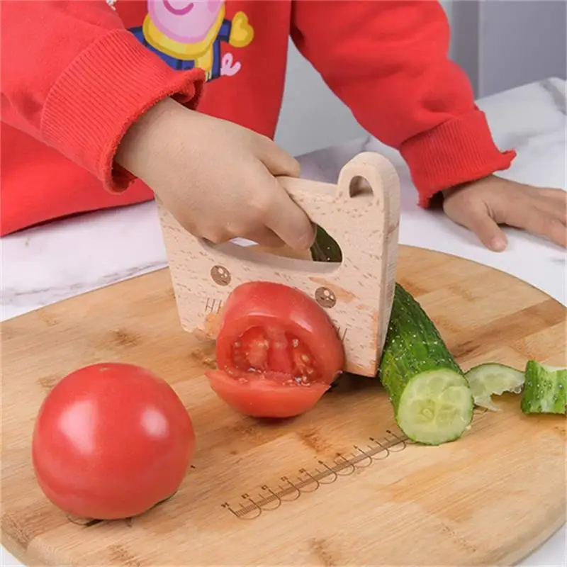 木製子供ナイフ調理用かわいい魚恐竜形状キッチンおもちゃ野菜フ - Woodworking Kits For Kids のレビューと価格