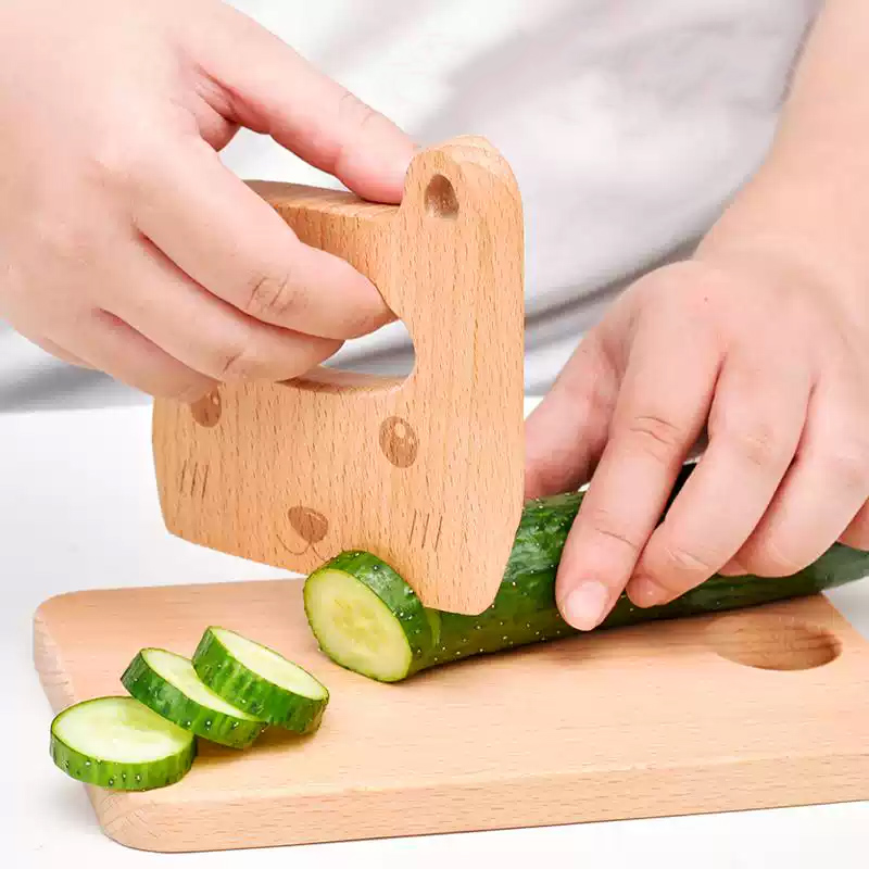 木製子供ナイフ調理用かわいい魚恐竜形状キッチンおもちゃ野菜フ - Woodworking Kits For Kids のレビューと価格