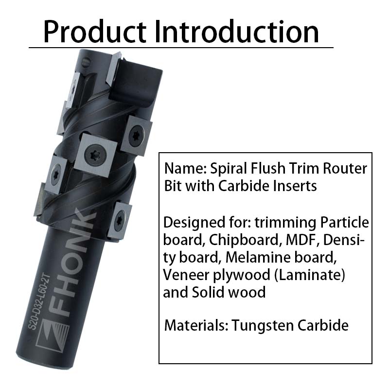 20mmシャンクフラッシュトリムルータービット、ボトムクリー - Router Bits For Woodworking のレビューと価格