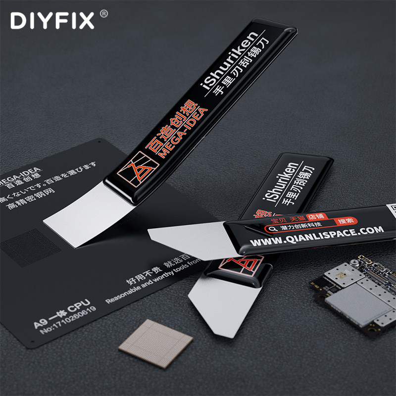 フラット斜めプレスナイフMEGA-IDEA t0.2mm,ス - Card Scraper Steel のレビューと価格