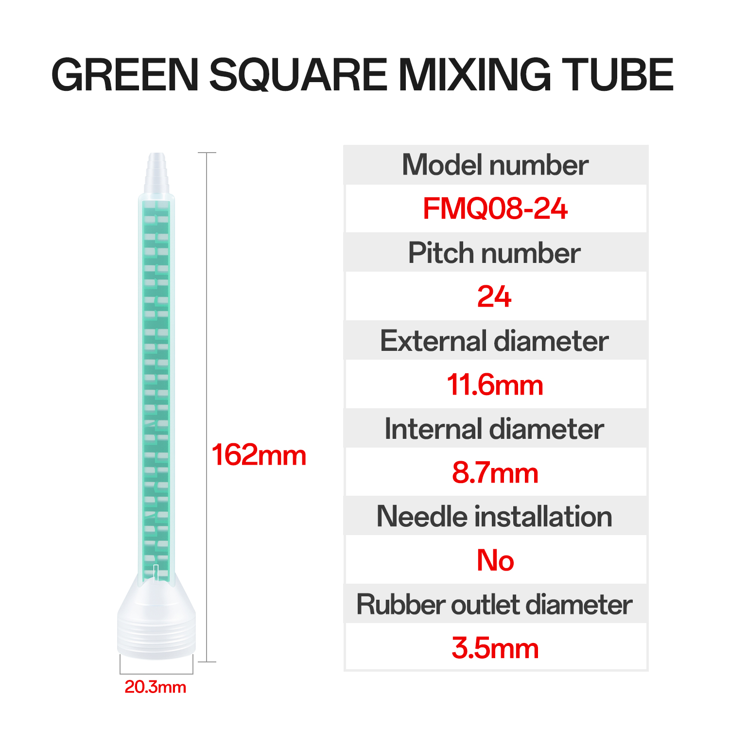 10/20/30/個正方形静的混合ノズルエポキシ混合ノズル  - Woodworking Glue Applicator のレビューと価格