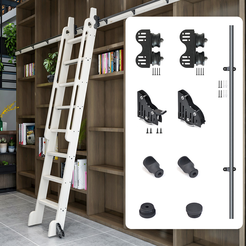 ローリングライブラリラダーハードウェア 19.8フィート ( - Woodworking Lofts のレビューと価格